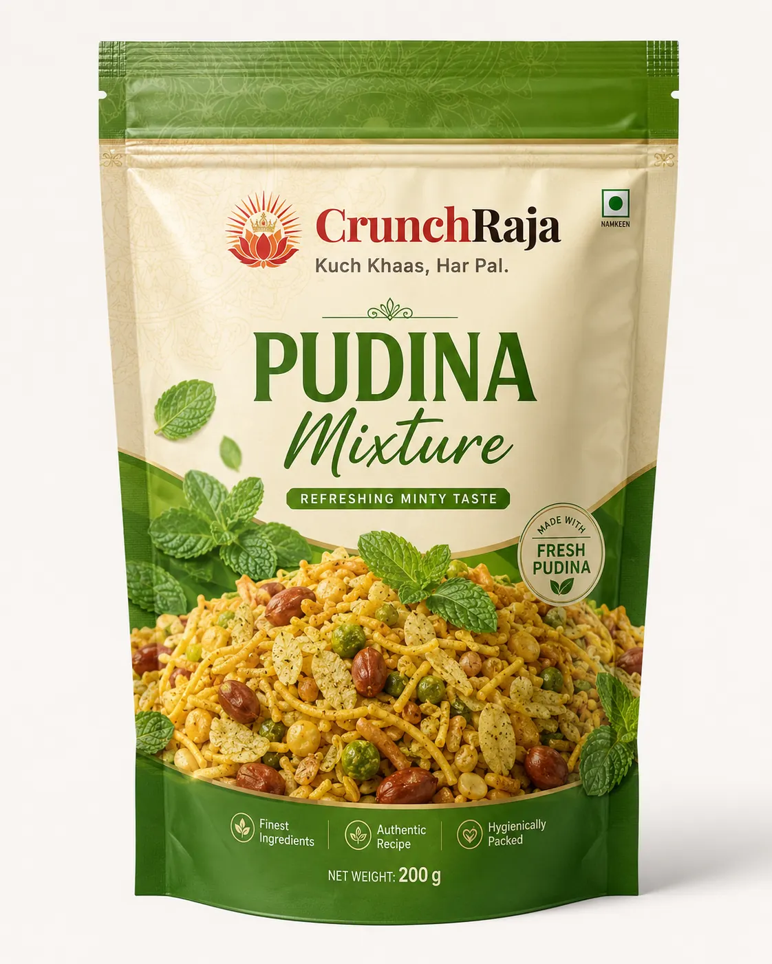 Pudina Mixture, fresh crunch in motion