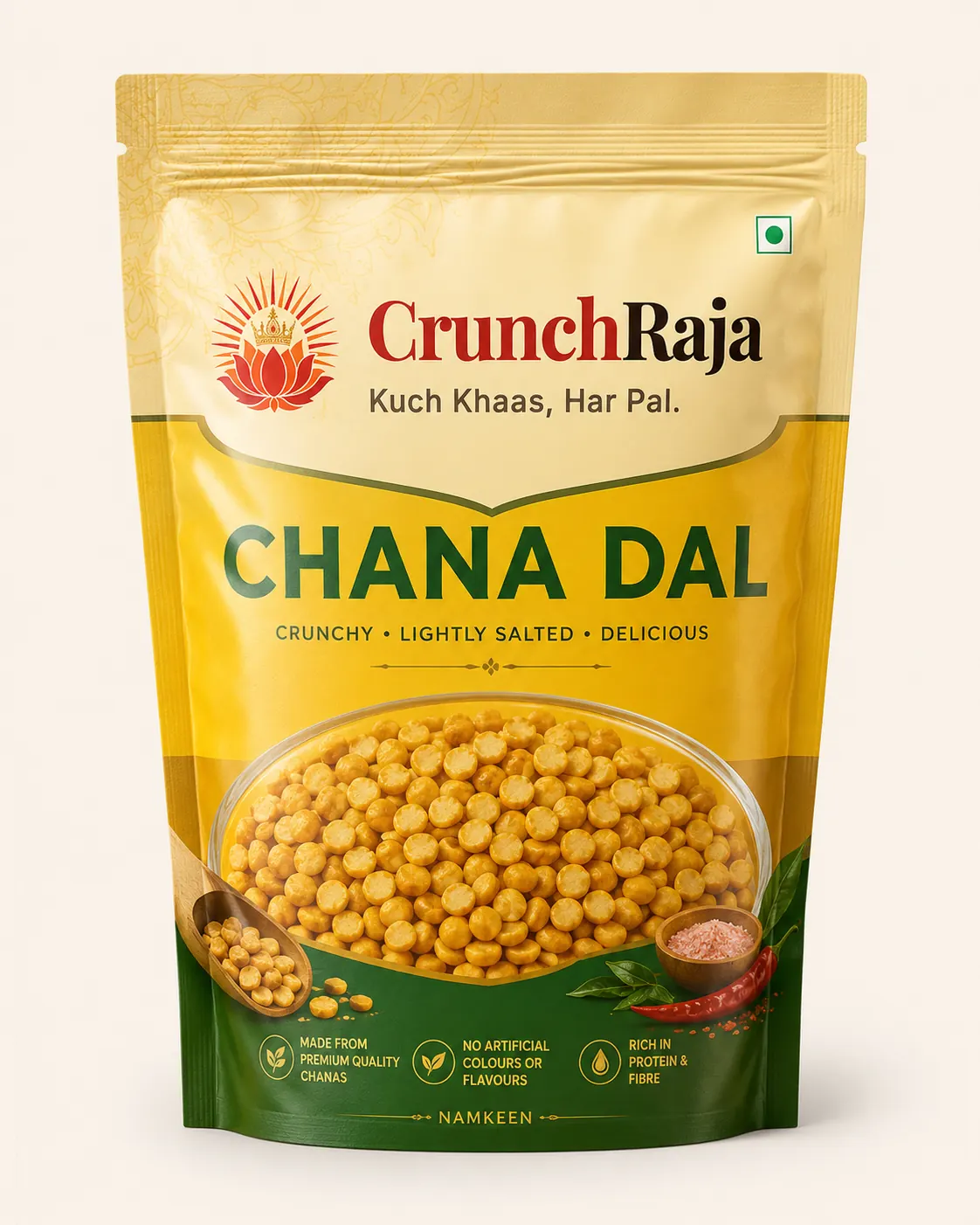 Golden Chana Dal in a premium hero shot